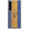 Barbados Flag Dark Wood Galaxy S23 Clear Case